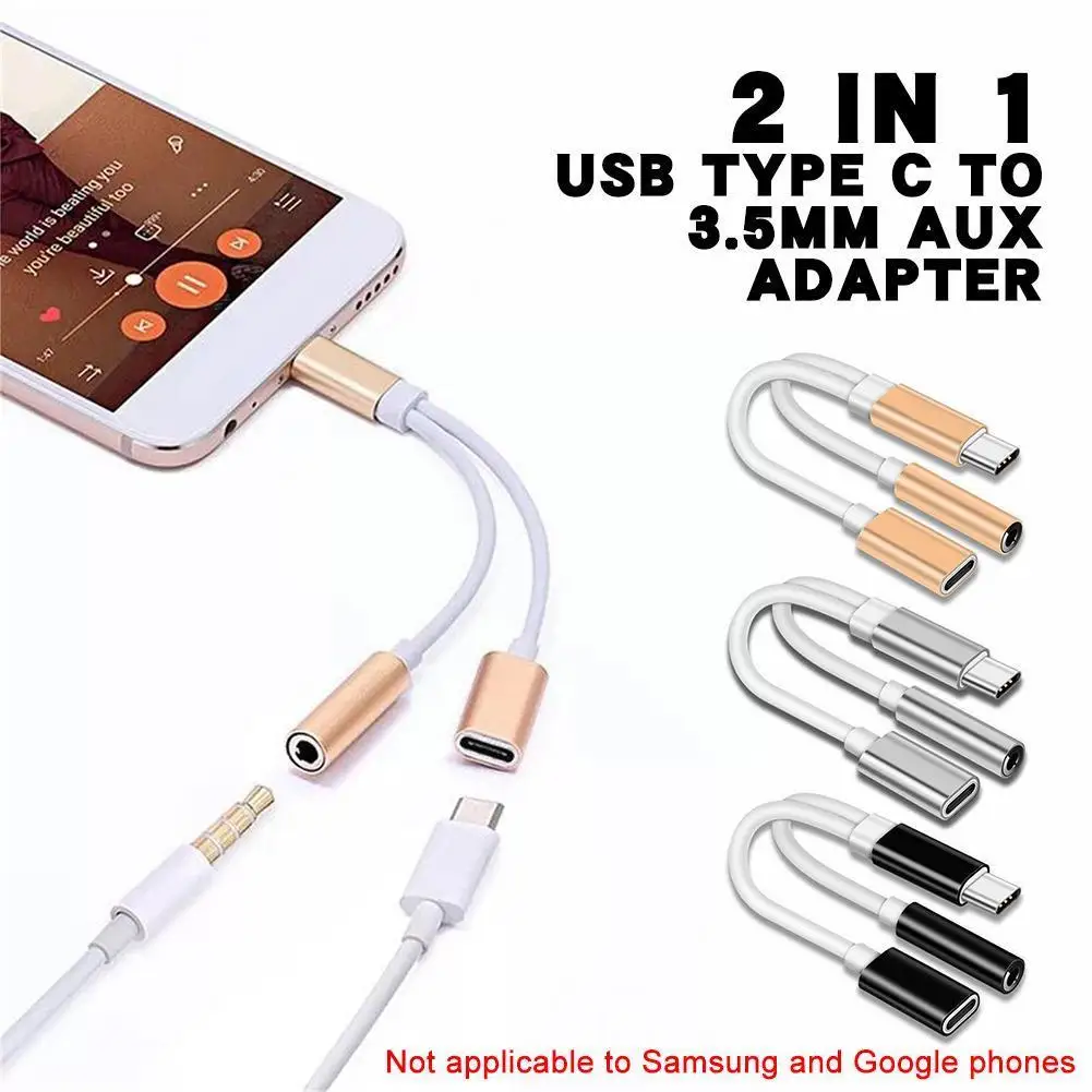 Переходник 2 в 1 с USB Type C на Aux 3,5 мм, аудиокабель с разъемом Type-c 3 5, кабель для наушников, конвертер для OnPlus Huawei Xioaomi Redmi Y6J1 Переходник 2 в 1 с USB Type C на Aux 3,5 мм, аудиокабель с разъемом Type-c 3 5, кабель для наушников, конвертер для OnPlus Huawei Xioaomi Redmi Y6J1