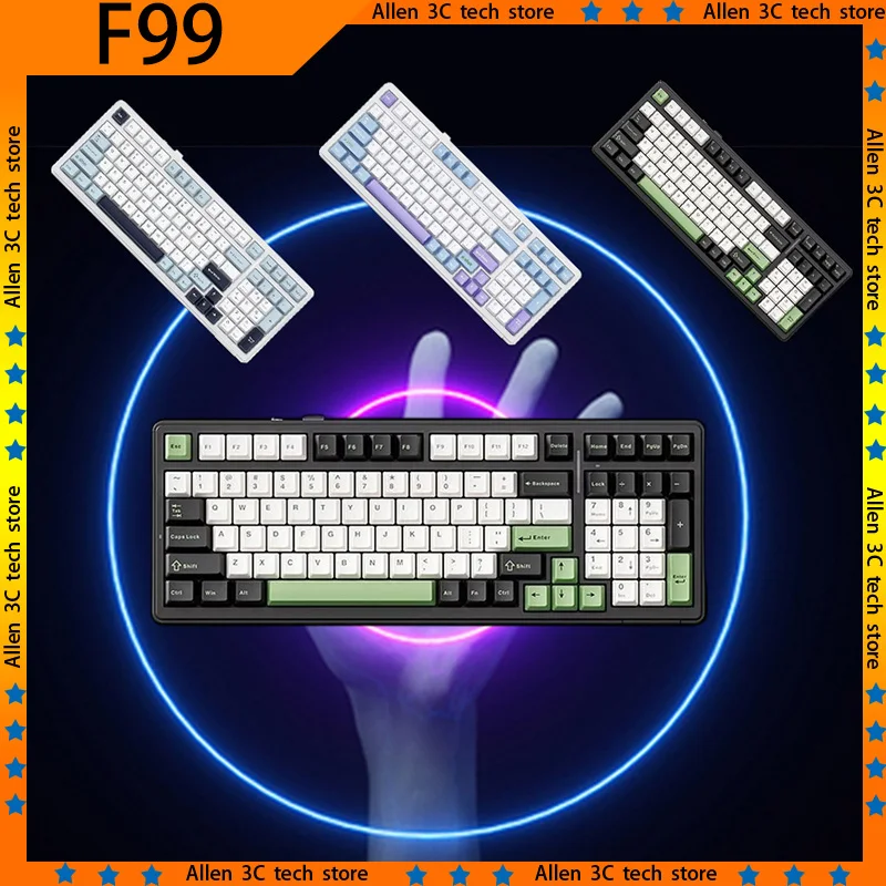 Новая механическая клавиатура AULA F99 RGB Bluetooth 2 4G беспроводная прокладка 3-режимная