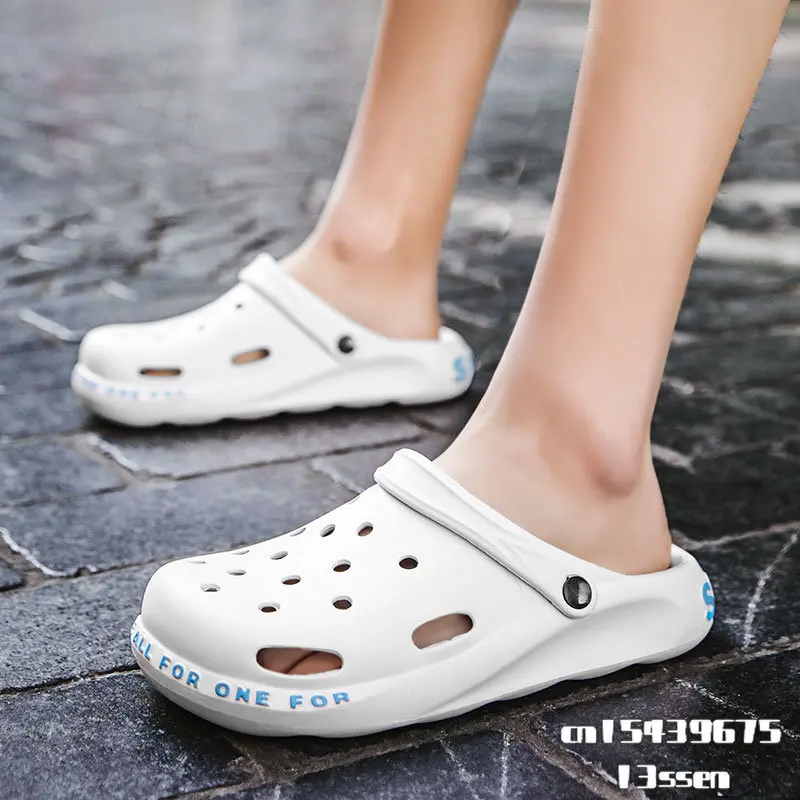 

Men Summer Fashion Sandals Hard-Wearing Non-slip Comfortable Beach Shoes Light Pu Leathable Unisex Lovers Couple slippers 36-45