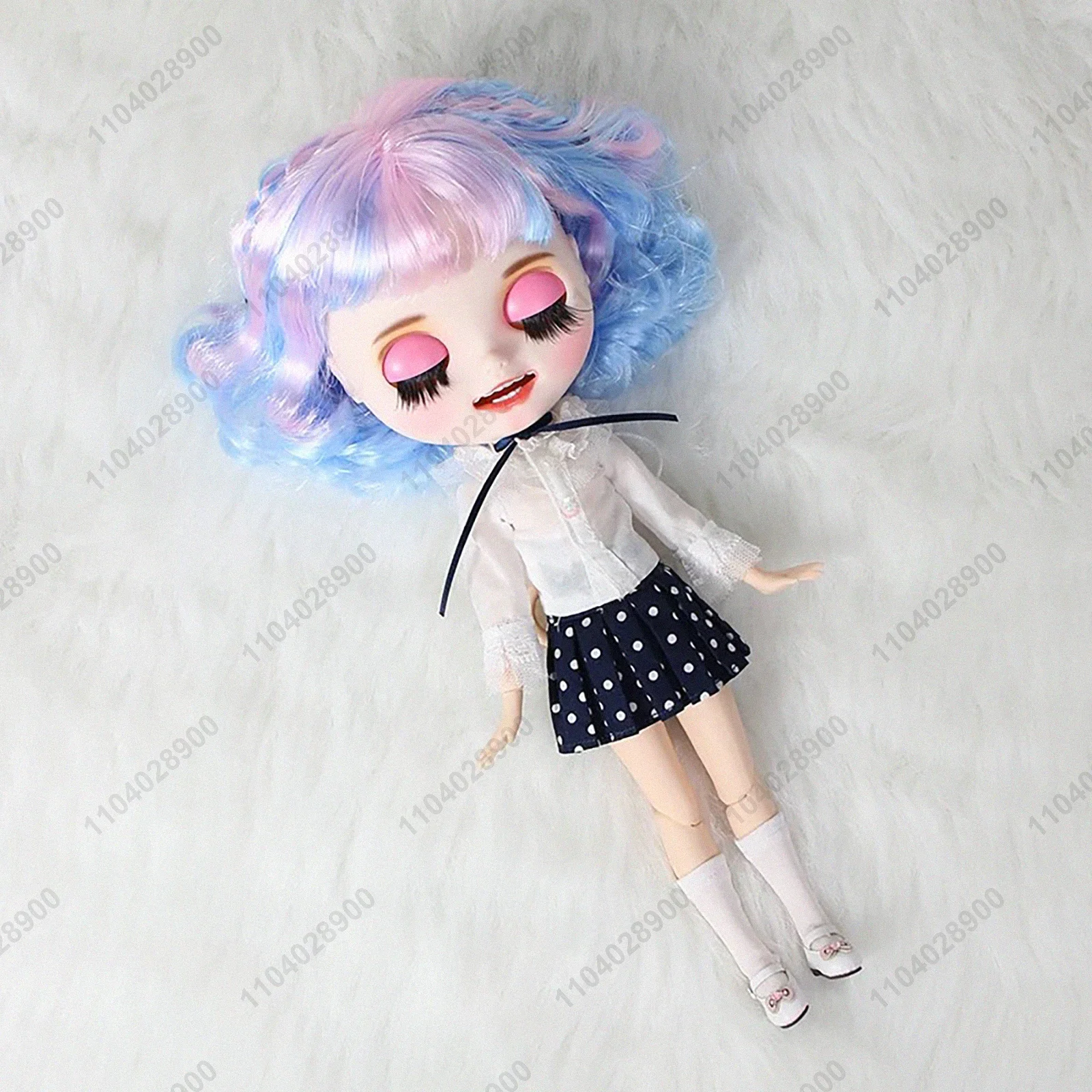 ICY DBS Blyth Doll 19 суставов 1/6 Body 30 см BJD Smile Matte Fair Skin Розовые волосы Прямые Кукла DIY