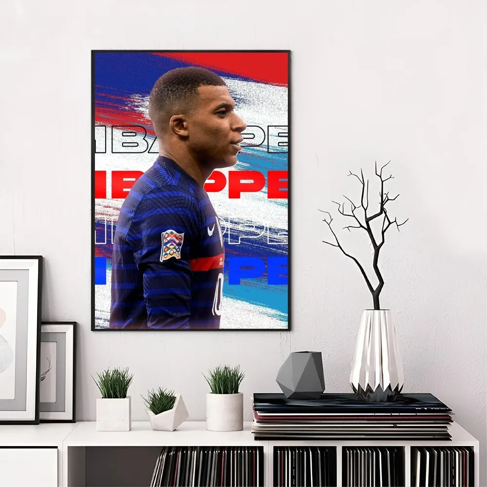 K-Kylian-M-Mbappe игрок футбольный постер самоклеящаяся художественная водостойкая