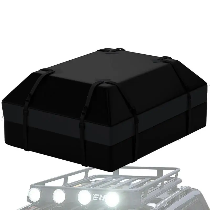 

Car Roof Top Bag Cargo Carrier 600D Rooftop Cargo Carrier Without Roof Rack 15 CF Roof Waterproof Bag For All Cars With/Without