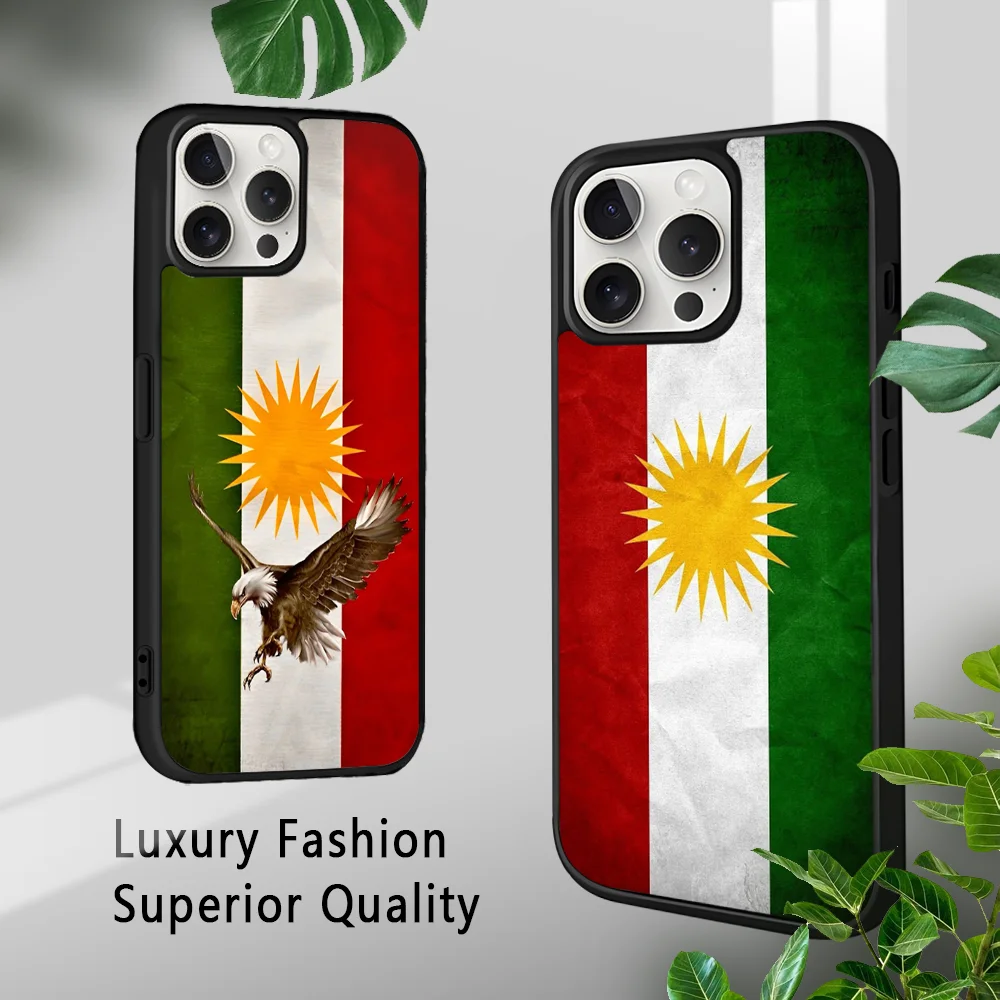Жесткий чехол K-Kurdistan с флагом для телефона iPhone 16 15 14 13 12 11 Pro Xs Max Mini Plus