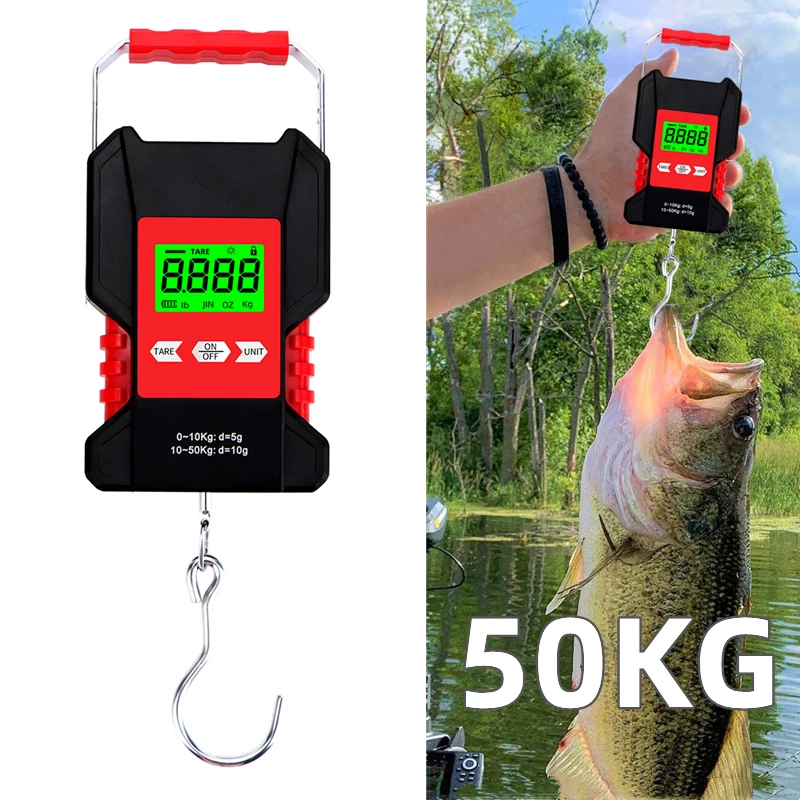 

Scale Luggage Kitchen Weighing Travel For 50kg/5g Scale Portable Fishing With Electronic Digital Ruler Waterproof Scale 1.5m