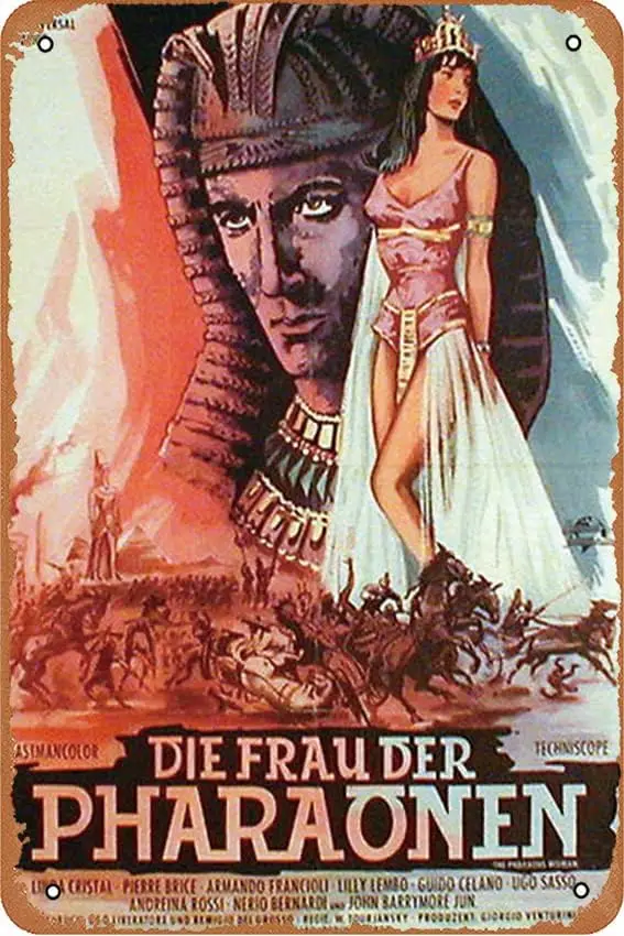 Женщина фарао The/La donna dei faraoni Movies Металлическая жестяная вывеска 8x12 дюймов