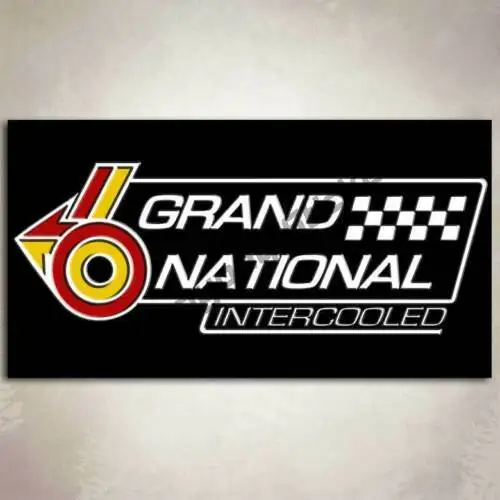 

Grand National Garage Banner Shop Buick Intercooled Muscle Car Garage Sign Bumper Bodywork Windshield JDM Refit Creative Sticker