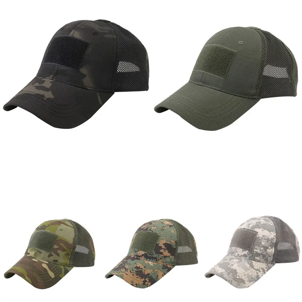 

Men Women Trucker Cap Snapback Tactical Army Breathable Camouflage Mesh Cap Military Baseball Caps Sun Hats
