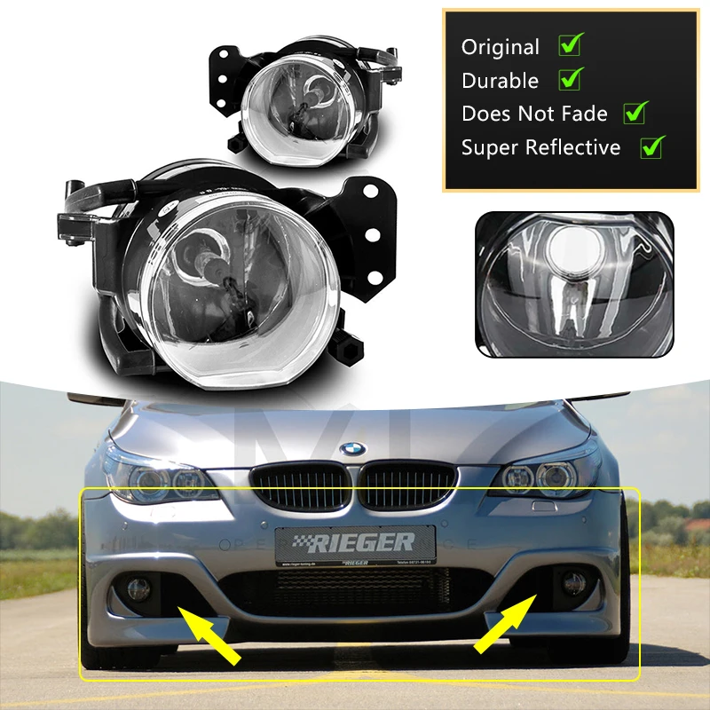Противотуманные фары переднего бампера для BMW 5 серии E60 E61 E63 E64 X3 E83 63176910791 63176910792