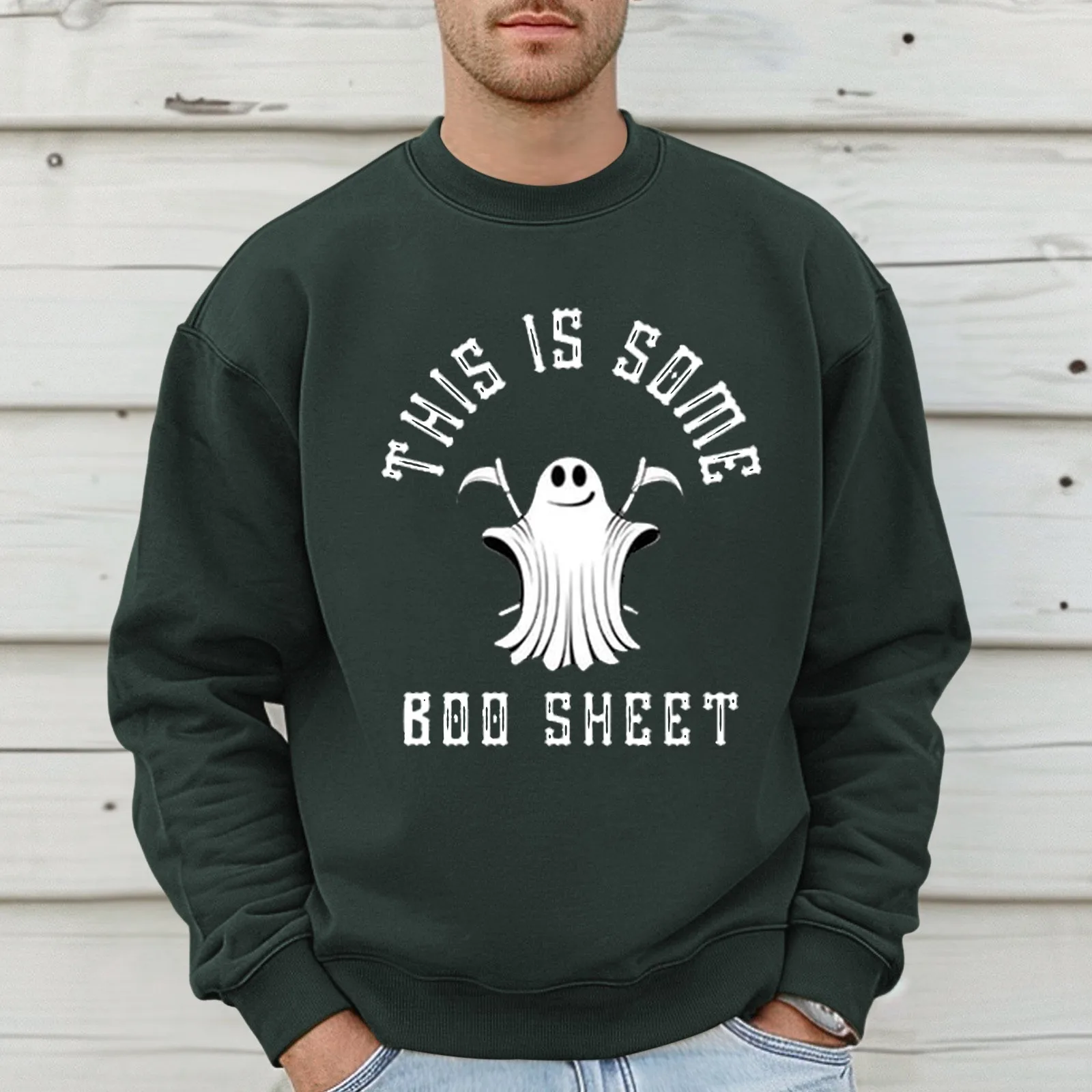 Мужская толстовка без головы на Хэллоуин Повседневная Свободная Модная Удобная