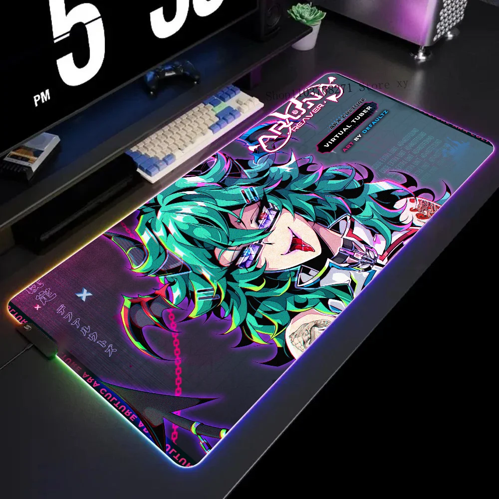 Коврик для мыши Aruna Reaver Vtuber XXL RGB игровые коврики HD черные аксессуары геймеров