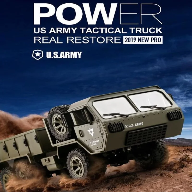 Новый Радиоуправляемый автомобиль Fy004a 1/16 2,4g 6wd с пропорциональным управлением армия США военный грузовик Rtr игрушки для детей детские подарки Радиоуправляемый трек детские игрушки