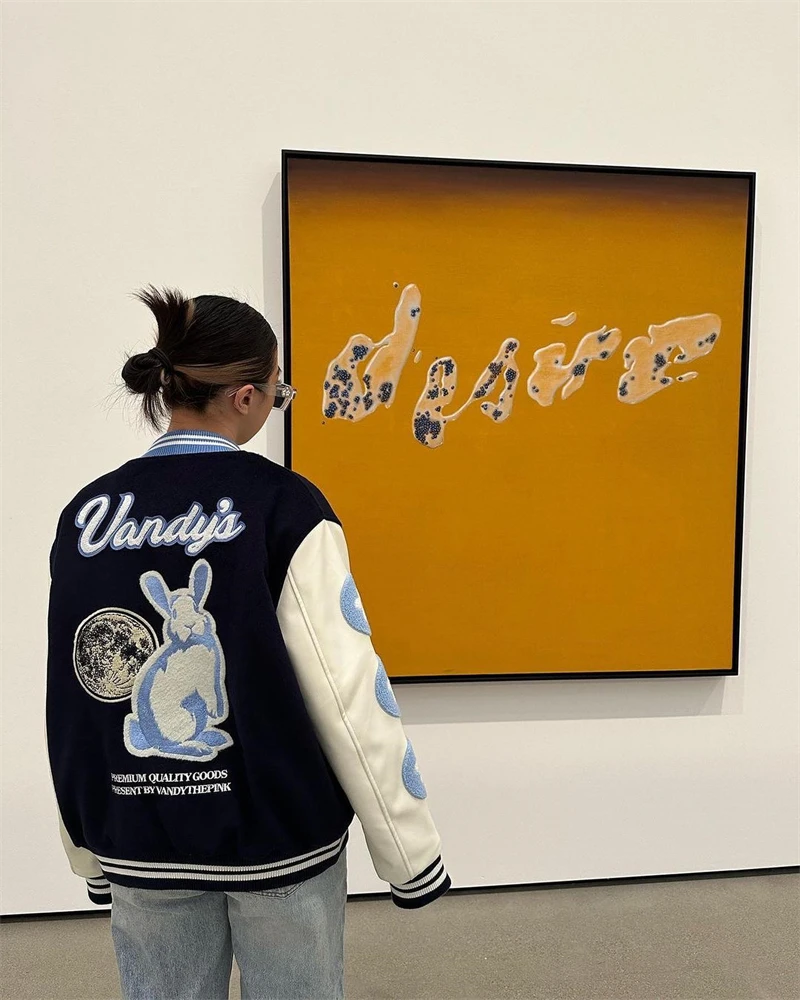 Винтажная бейсбольная куртка Vandythepink с вышивкой