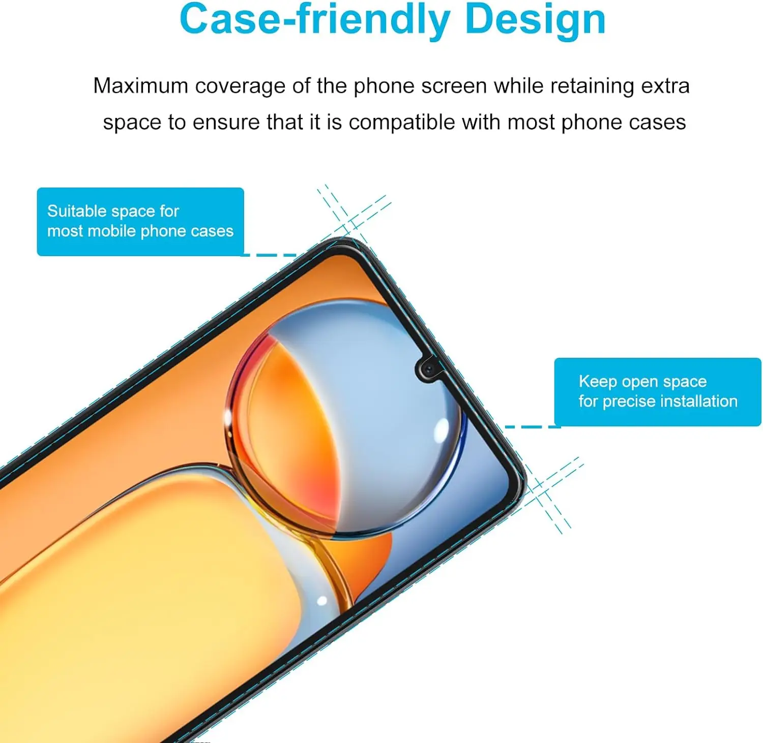 Закаленное защитное стекло высокой четкости с защитой от падений HD + закаленное