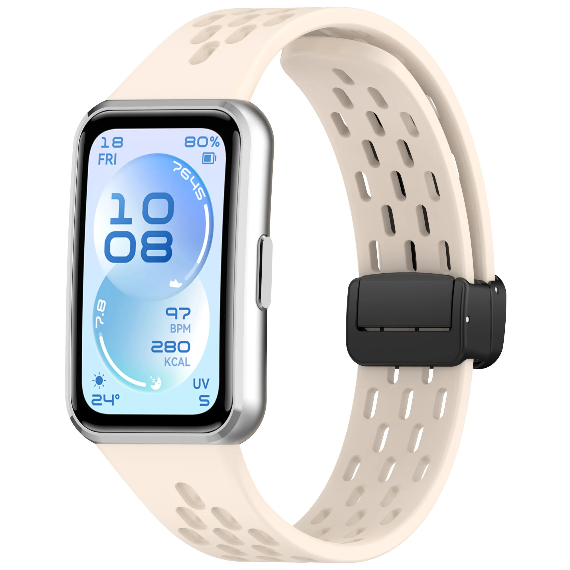 Фото Спортивный силиконовый ремешок для Huawei Band 11 Pro, браслет с магнитной застежкой в стиле Cave, аксессуары для Huawei Band 11 Correa №3