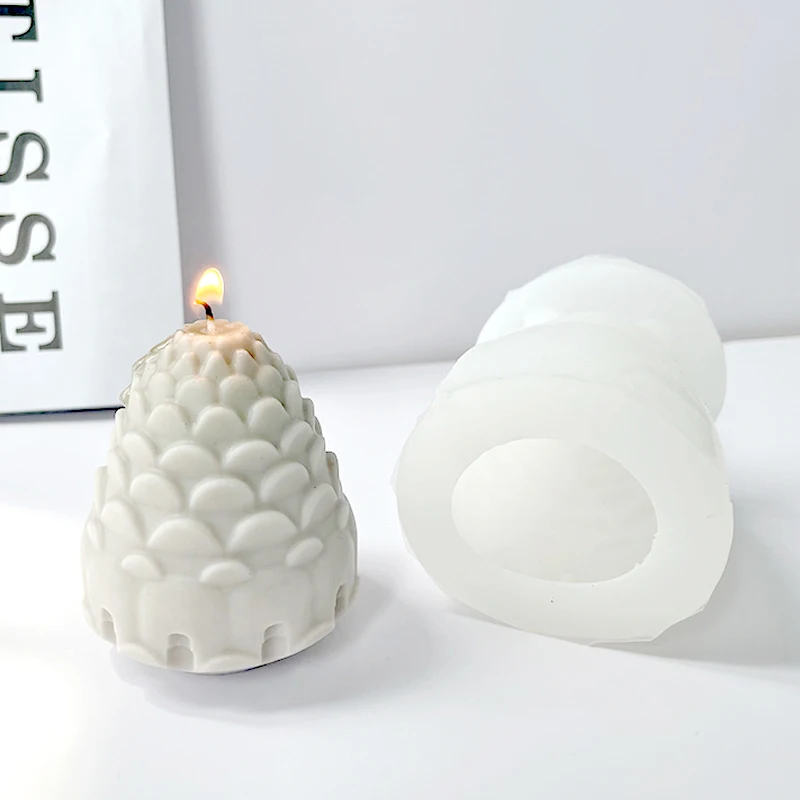 

3D Christmas Pine Nuts Candle Silicone Mold DIY Pine Cones Making Aromath Soap Cake Baking Molds Home Decor Handmade Gifts