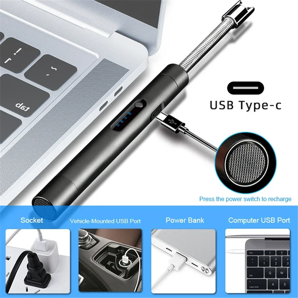 Новая USB-зарядка Type-C для кухни ветрозащитная дуга сигарет барбекю беспламенные