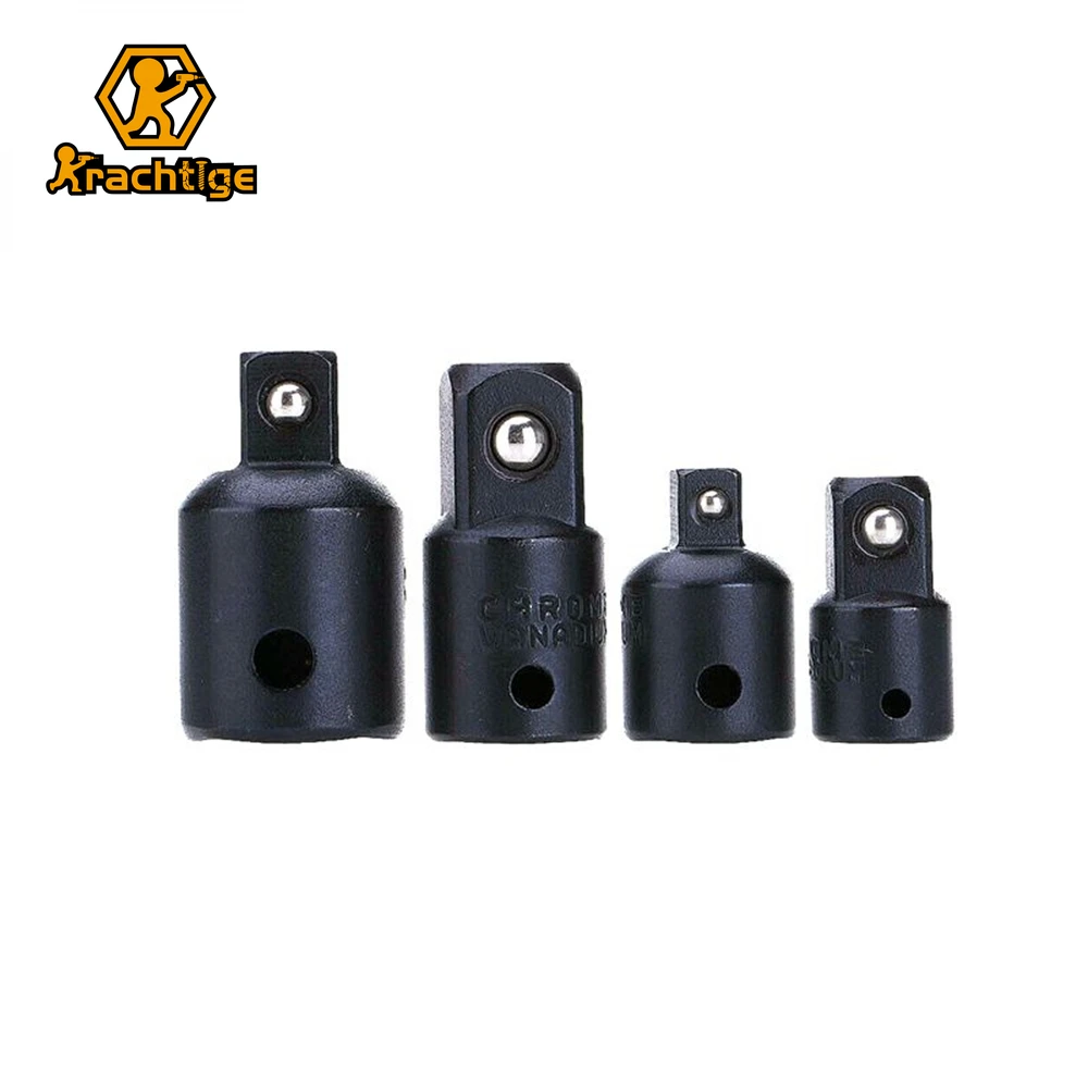 

Krachtige 4Pcs 1/4 3/8 1/2 Ratchet Wrench Socket Adapter Spanner Keys Set Converter Electrophoresis Process Blacken Tools