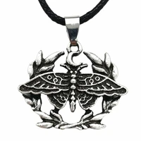 wicca moon and moths of death pendant amulet necklace popular fashion jewelry wholesale manufacturers direct sales 2022