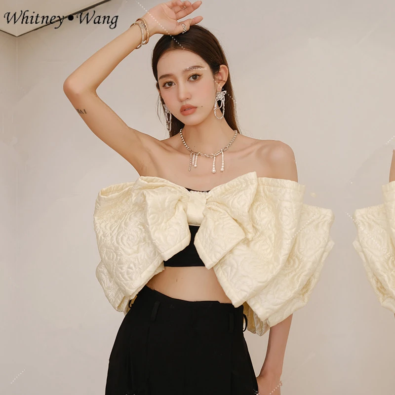 WHITNEY WANG 2022 г. Весенняя модная уличная одежда дизайнерский стиль 3D топы с большим