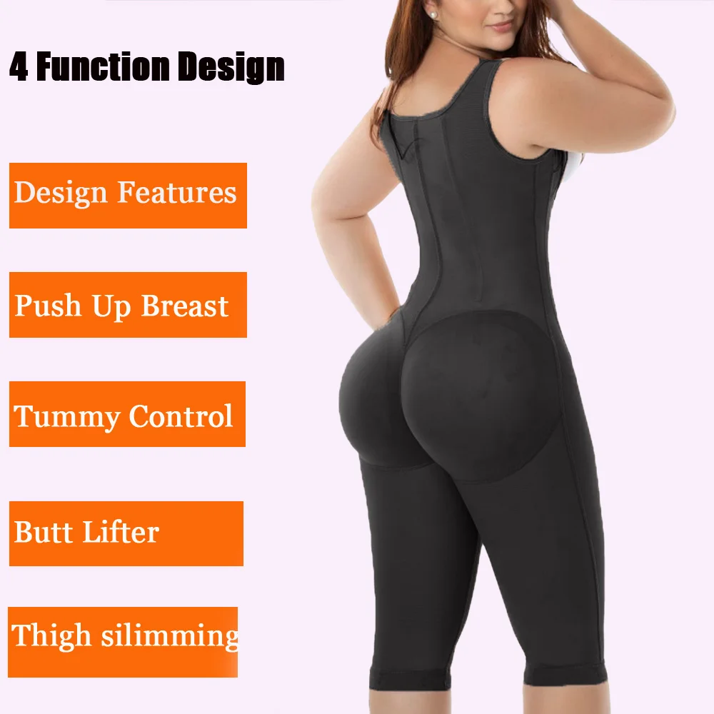 Fajas Colombianas Shapers Women High Waist Body Shapewear Compression Garment Knee Length Corset Body Lingerie Корсет Slimming