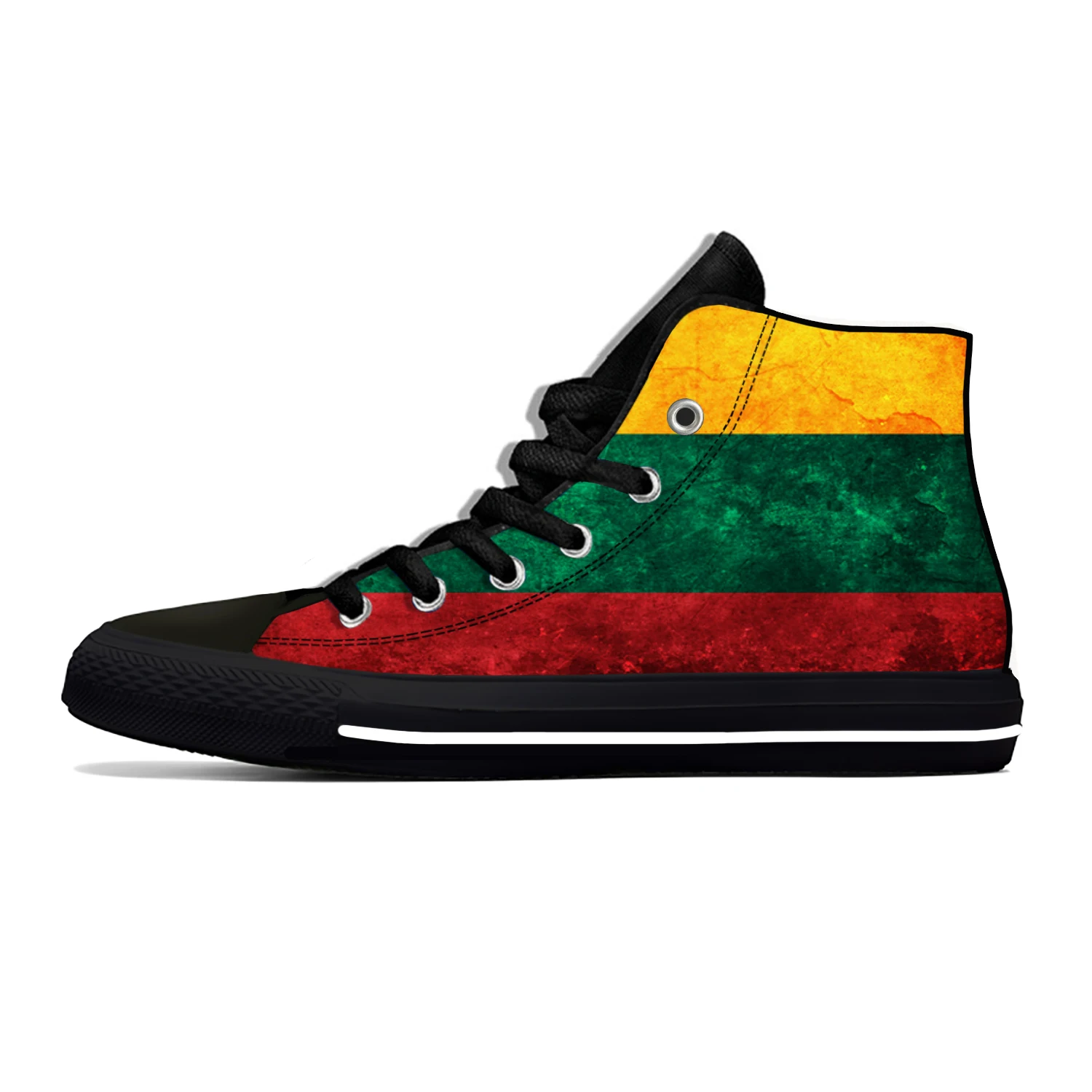 

Lithuania Lithuanian Flag Patriotic Pride Fashion Casual Cloth Shoes High Top Lightweight Breathable 3D Print Men Women Sneakers