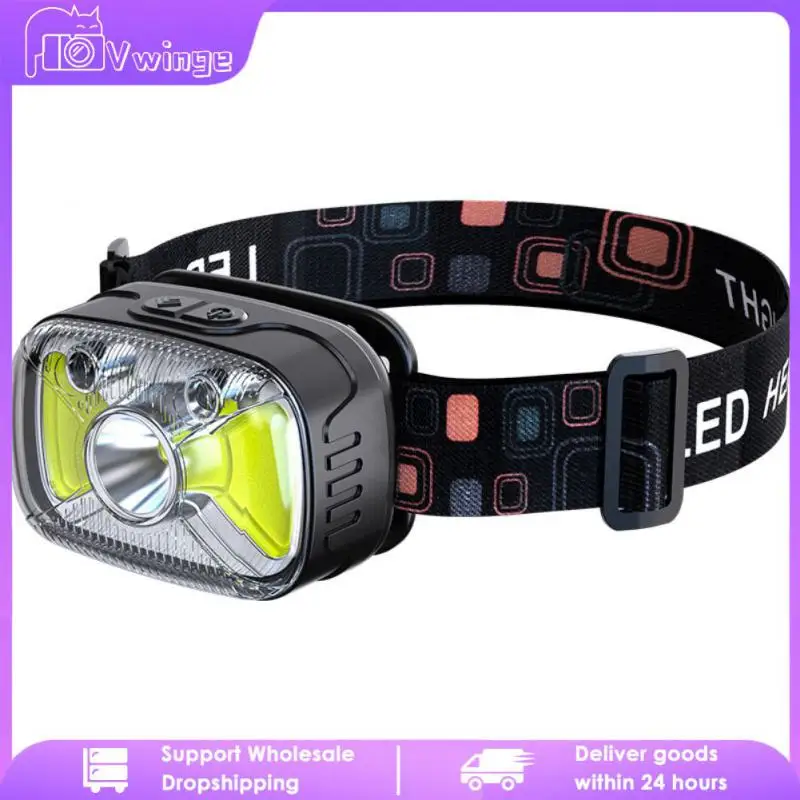 

Adjustable Head Lamp Rechargeable Led Headlamp Camping Fishing Light Intelligence Sensor Headlight Waterproof