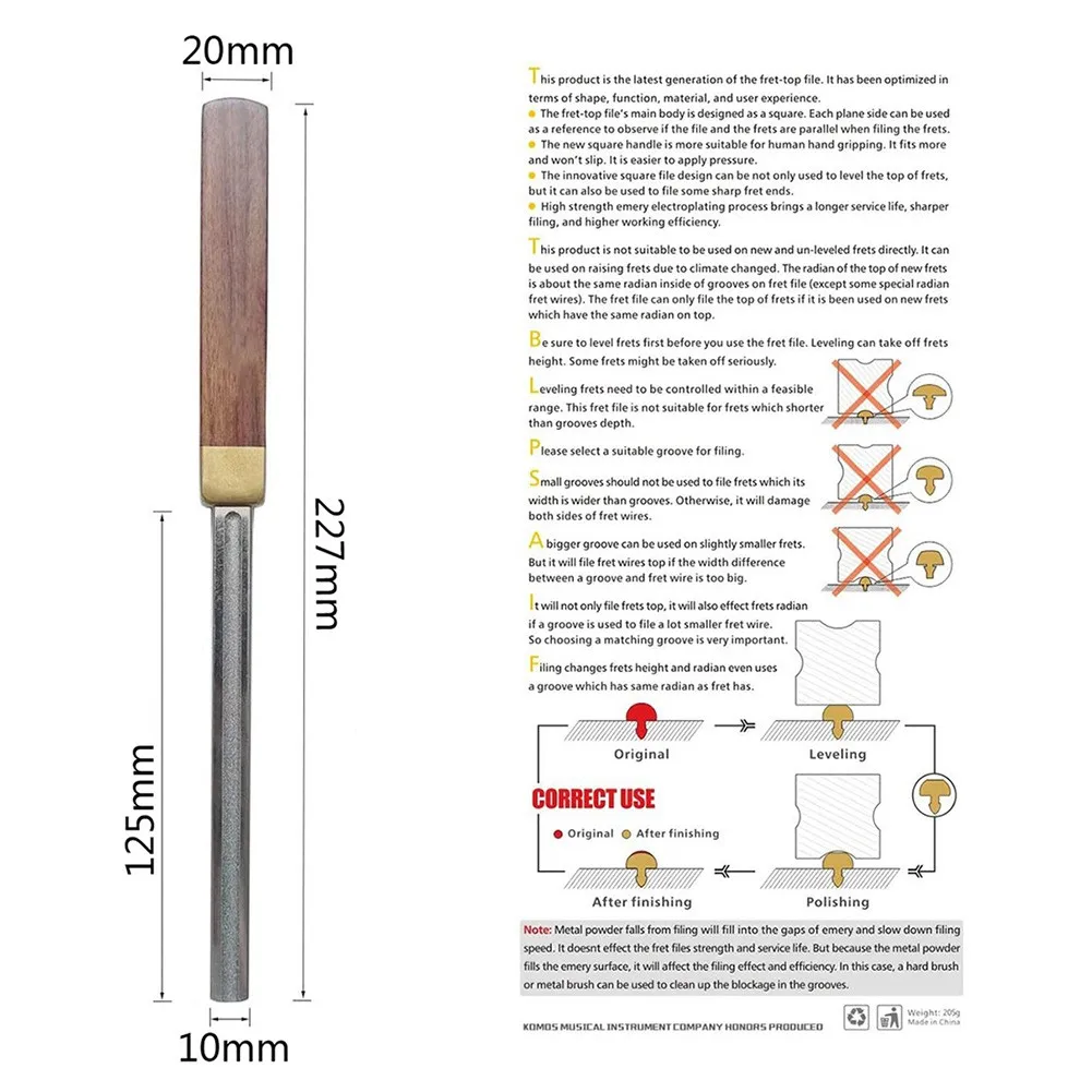 

Protector Guitar Luthier Tool Repair Edges Fret Fretboard Guitar Luthier Tool Crowning Hot Sale Hot Use Newest