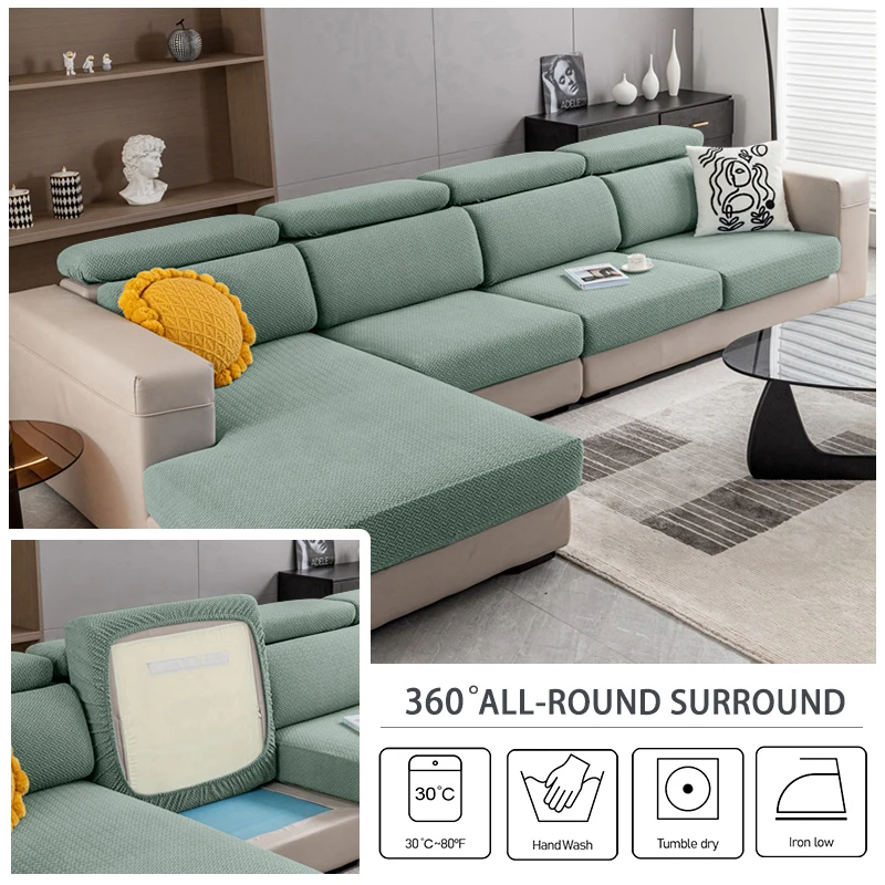 Вязаный жаккардовый чехол для дивана чехлы в гостиную моющийся эластичный