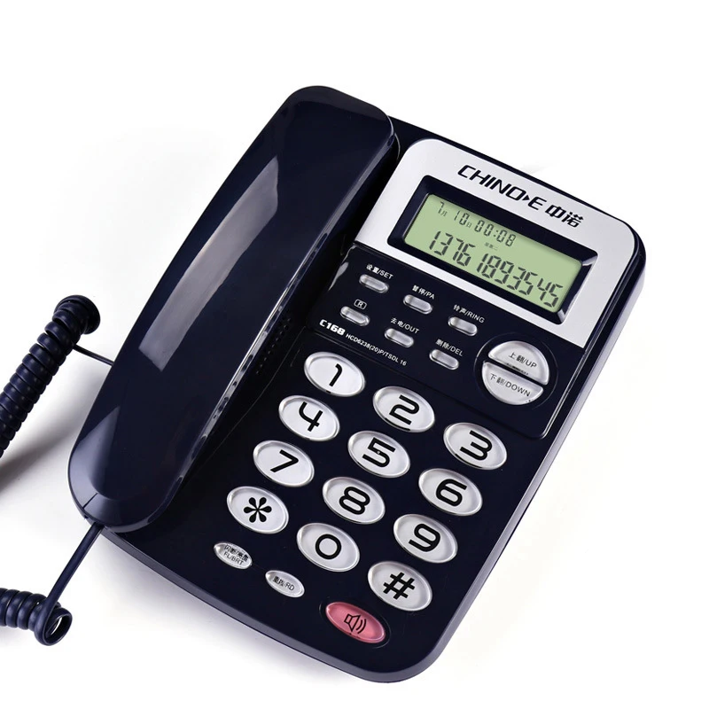 1Pc Fixed Telephone Home Wired Landline Corded Desk Phone Caller ID Wired Telephone For Business Office Home