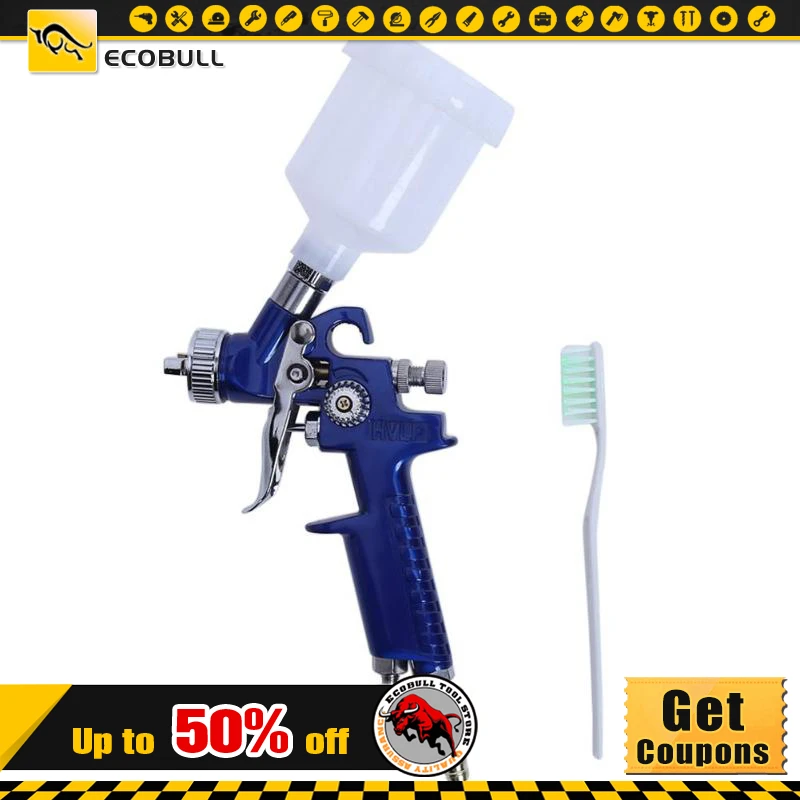 

Мини 0,8 мм/1,0 мм сопло Краскораспылитель HVLP для покраски автомобиля высокого распыления H-2000 Аэрограф пневматический инструмент