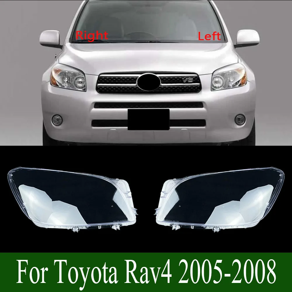 

For Toyota Rav4 2005-2008 Headlamp Cover Transparent Lamp Headlight Shell Lens Plexiglass Replace The Original Lampshade