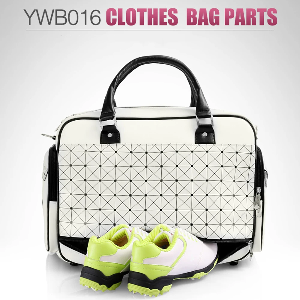 PGM Golf Fashion Clothing Bag Large Capacity Double Layer Waterproof PU Ball Bag Double Layer Sports Fitness Handbag Golf Suppli