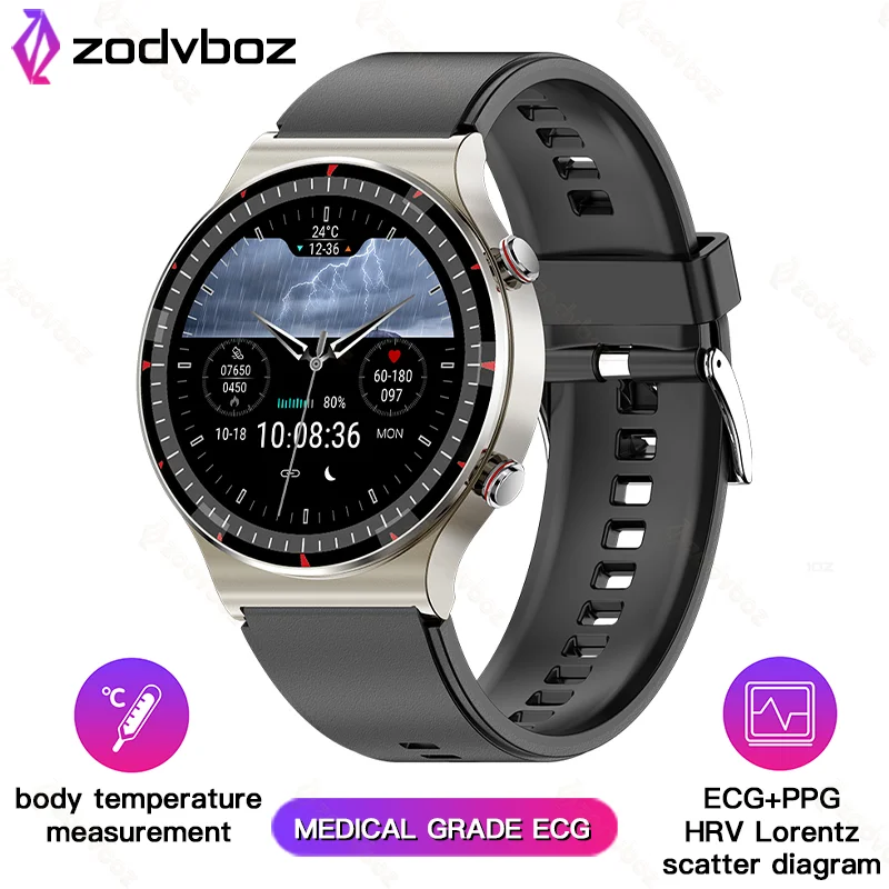 

ZODVBOZ Medical Grade ECG+PPG Smart Watch Men Women Physical Health Body Temperature Infrared Blood Pressure Monitor Smartwatch