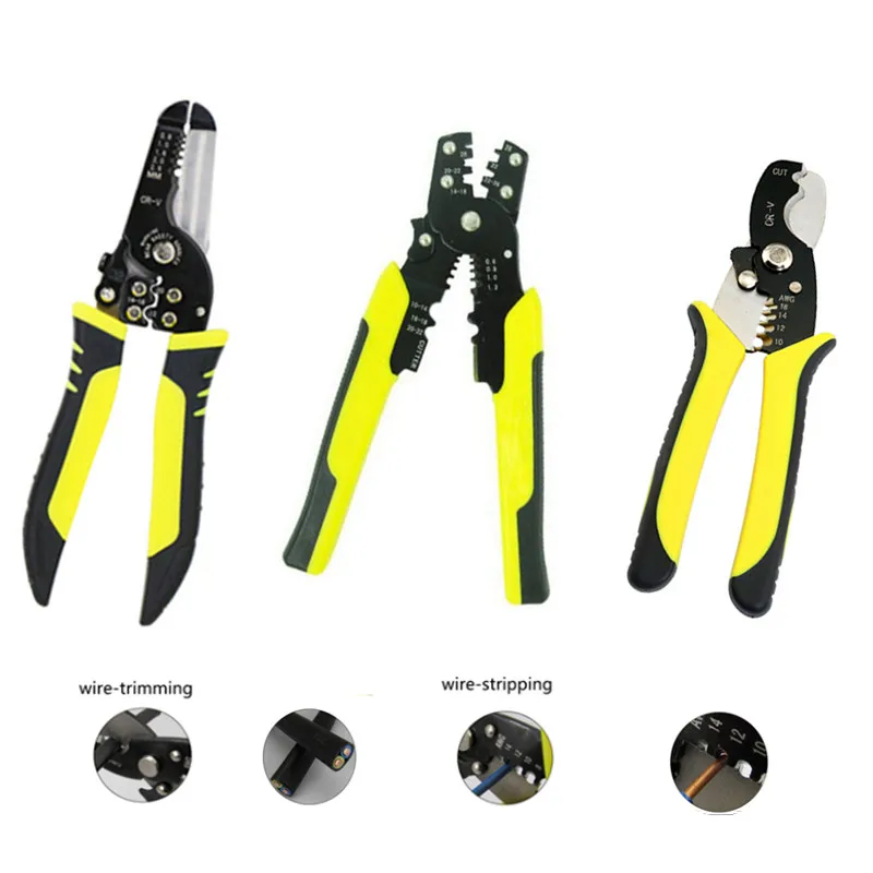

New Automatic Crimping Tool Cable Wire Stripper Peeling Pliers Adjustable Terminal Cutter Wire multi-tool Crimper Free Shipping