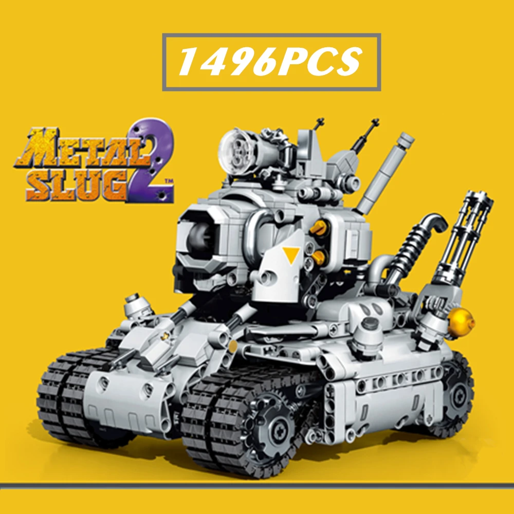 

1496PCS Technical Classic Game Series Metal Slug Tank Super Vehicle 001 Building Blocks Bricks DIY Model Children Toys Kid Gift