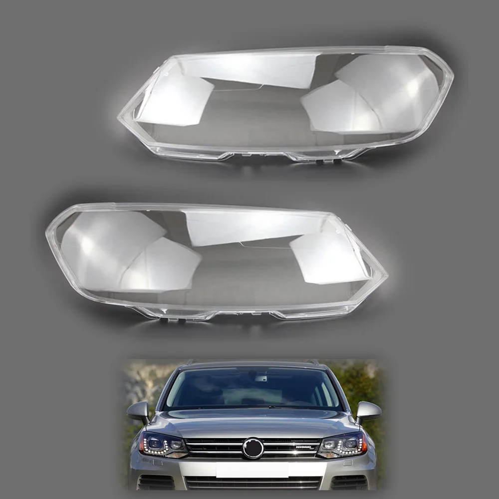 

Pair For VW Touareg Halogen 2011 2012 2013 2014 Car Headlight Lens Shell Lampshade Headlamp Lamp Cover