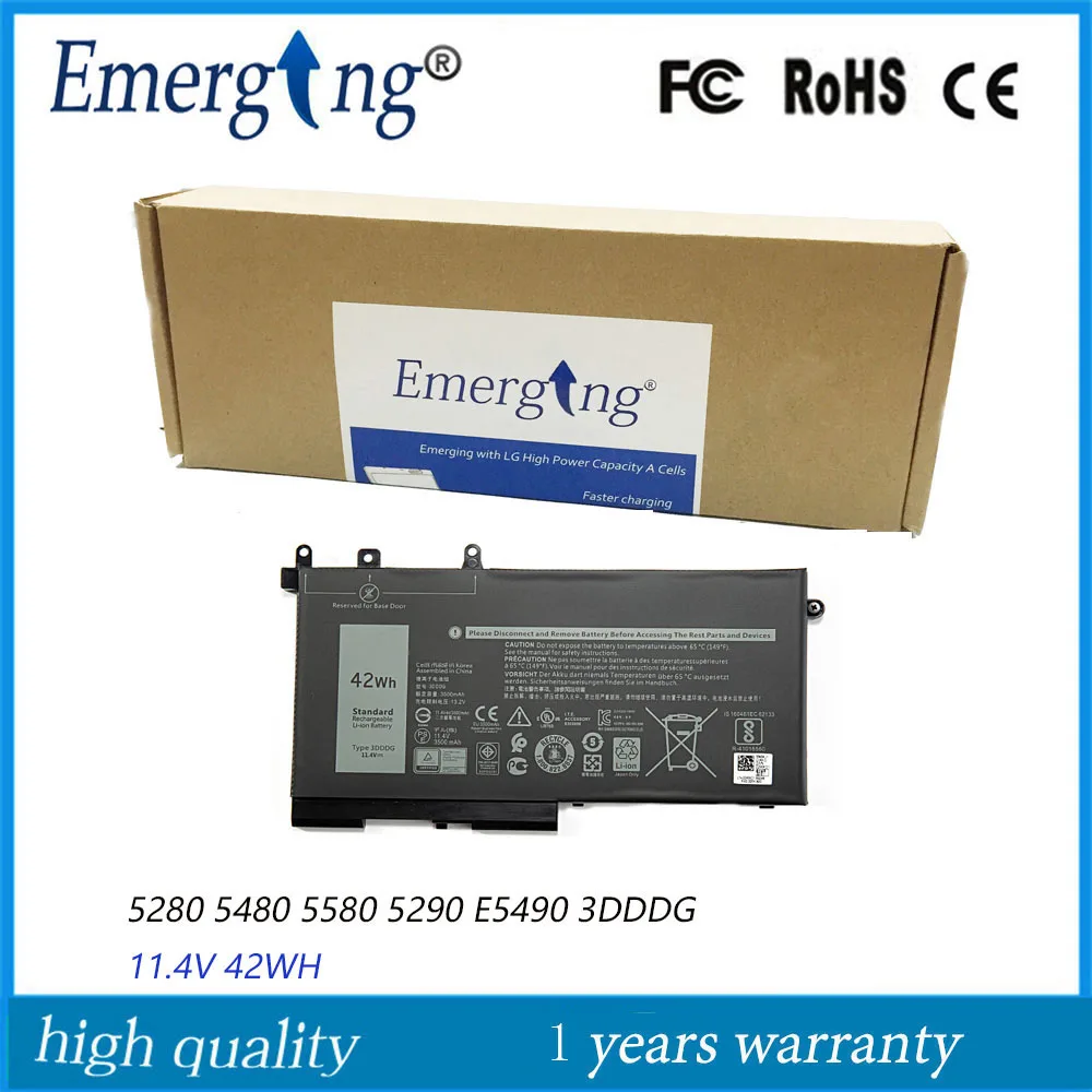 Новый оригинальный аккумулятор для ноутбука Dell Latitude E5580 E5480 E5490 E5488 E5280 E5288 E5290 Precision M3520 11,4, 3530 в, 42 Вт/ч