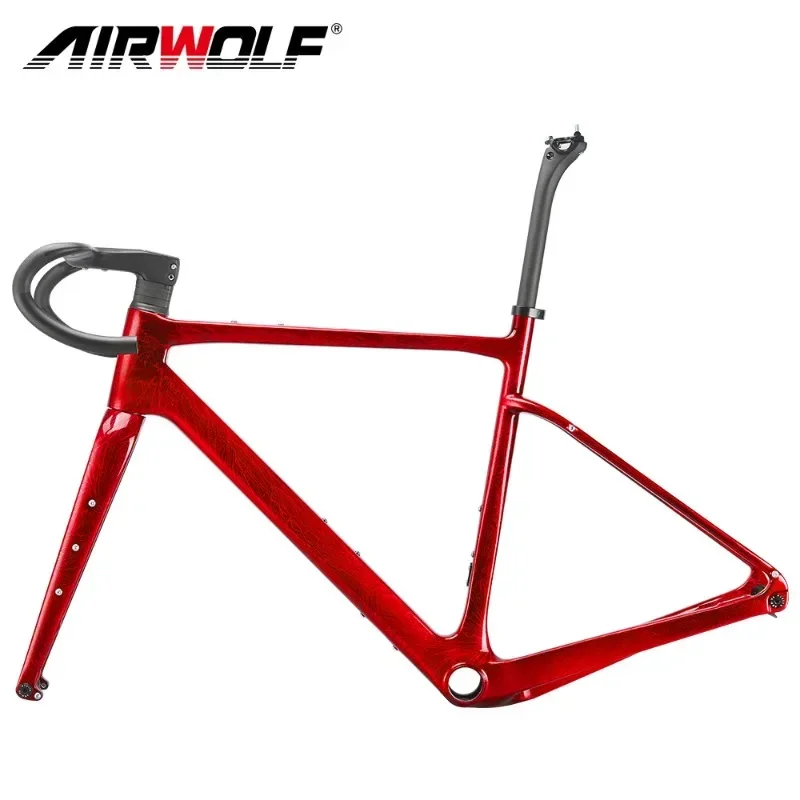 

2023 New Arrival 700*45C Full Carbon Bike Gravel Frame Carbon Bicycle Cyclocross Frame Road Bike Gravel Frame Handlebar Stem