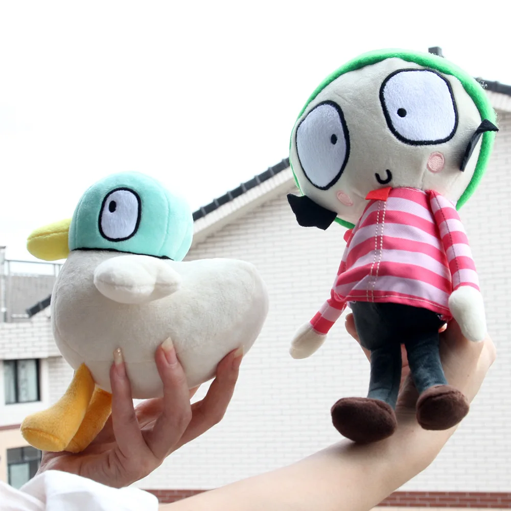 

18-25CM Cute Sarah and Duck Plush Toy Soft Stuffed Animal Anime Figures Sarah and Duck Plushie Doll Gift For Kids and Anime Fans