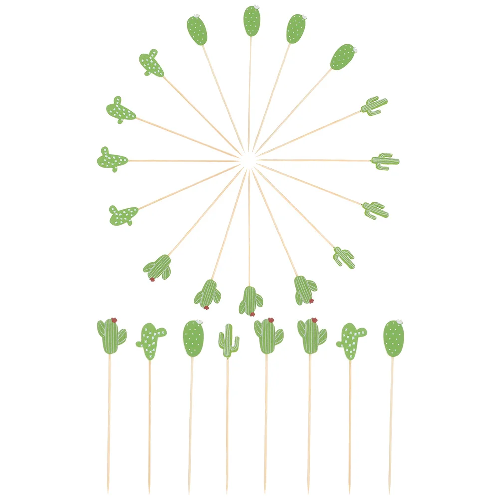 

Cocktail Picks Appetizers Fruit Bamboo Sticks Disposable Fruits Party Skewers Decorative