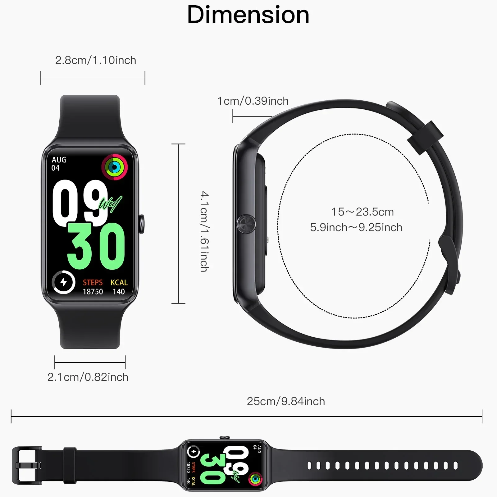 Часы-браслет для фитнеса 2025 года мужские и женские часы с температурой тела