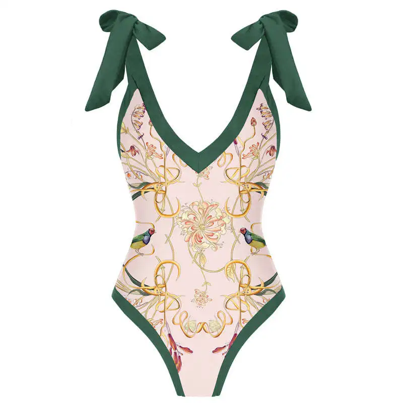 

Women's Strap Swimsuit Retro Print Sexy One-piece Swimsuit Swimwear Monokini One Piece Swimsuit Sexy Bikini Solid Swimsuit