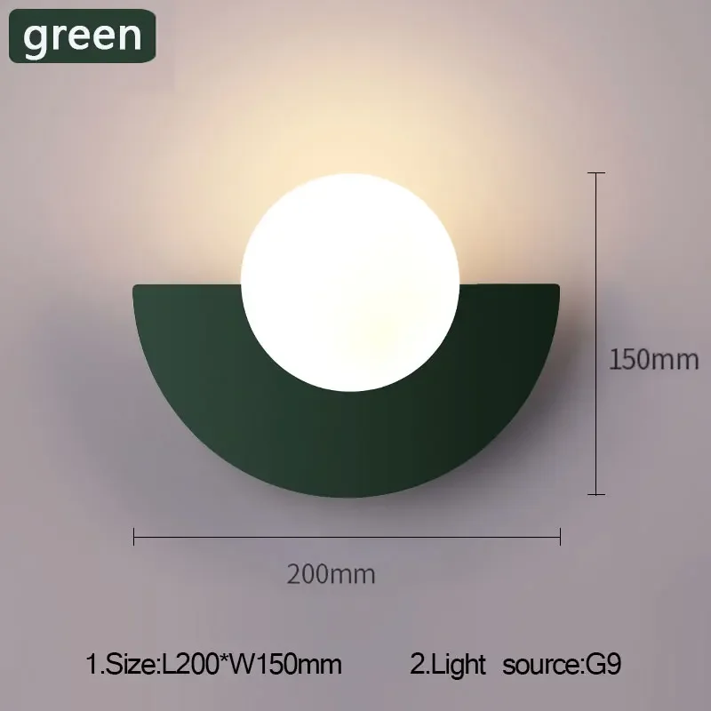 

Светодиодный настенный светильник ZSHLZC, стеклянный, черный