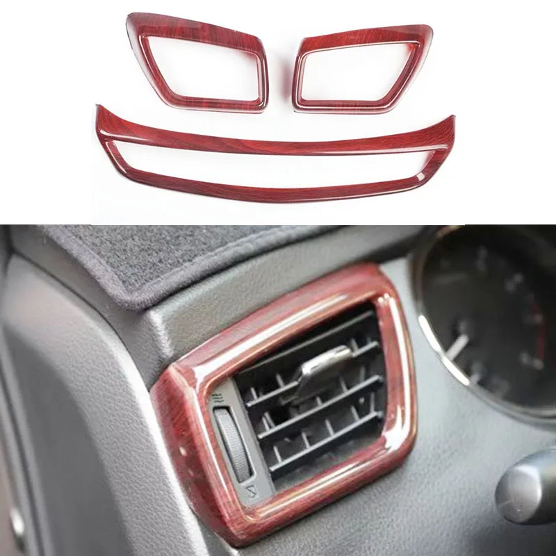 

Для Nissan X-TRAIL 2014-2016, деревянная цветная крышка салона автомобиля, Крышка вентиляционного отверстия, декоративные аксессуары из АБС-пластика