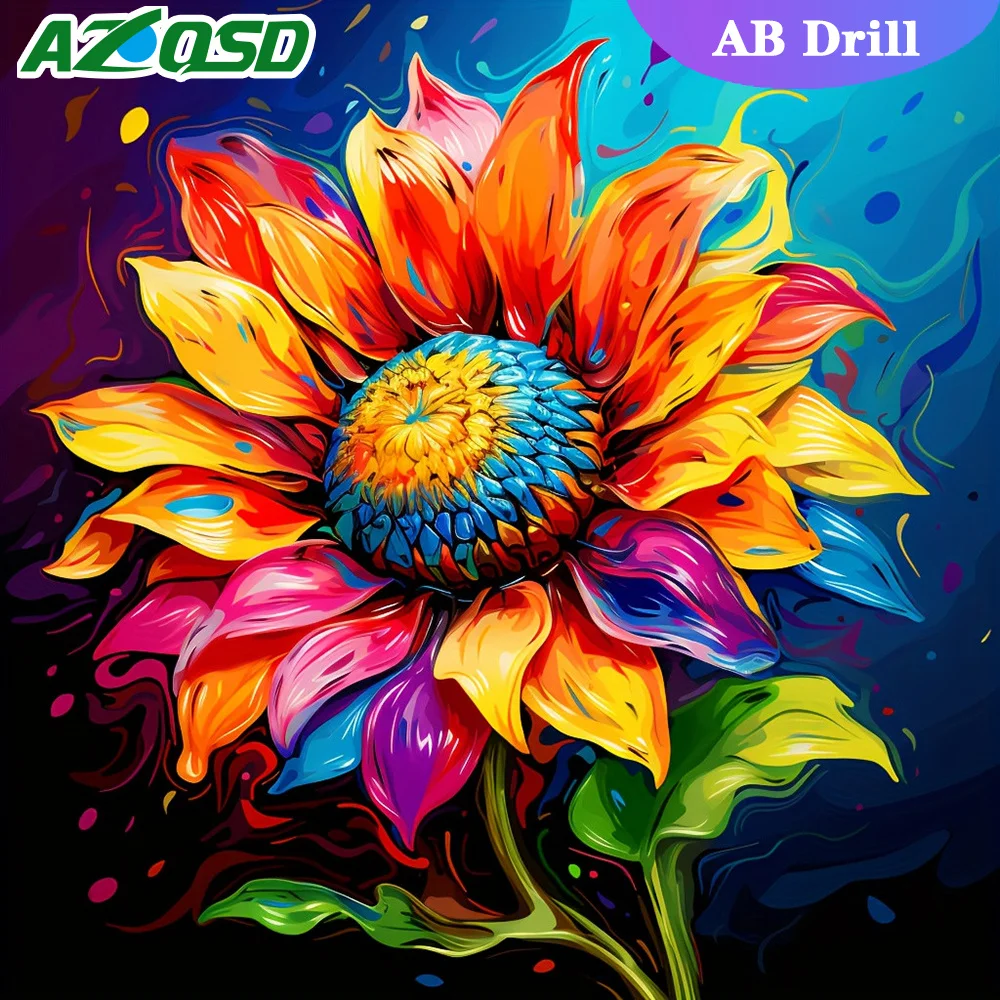 AZQSD Алмазная Живопись Полная Круглая Квадратная Форма Ромба 30x30 См Тигр Панда