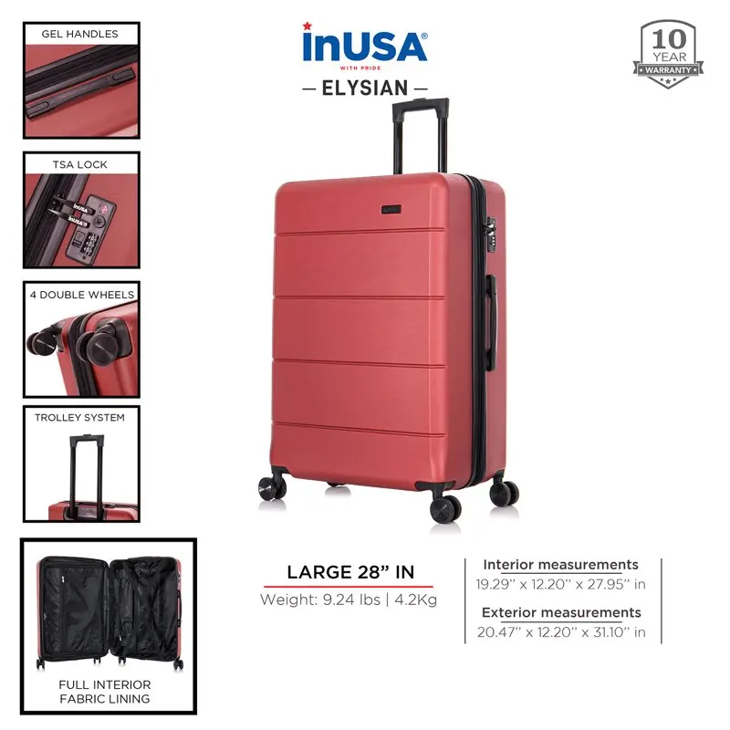 Elysian Lightweight Hardside Spinner 28 inch Wine