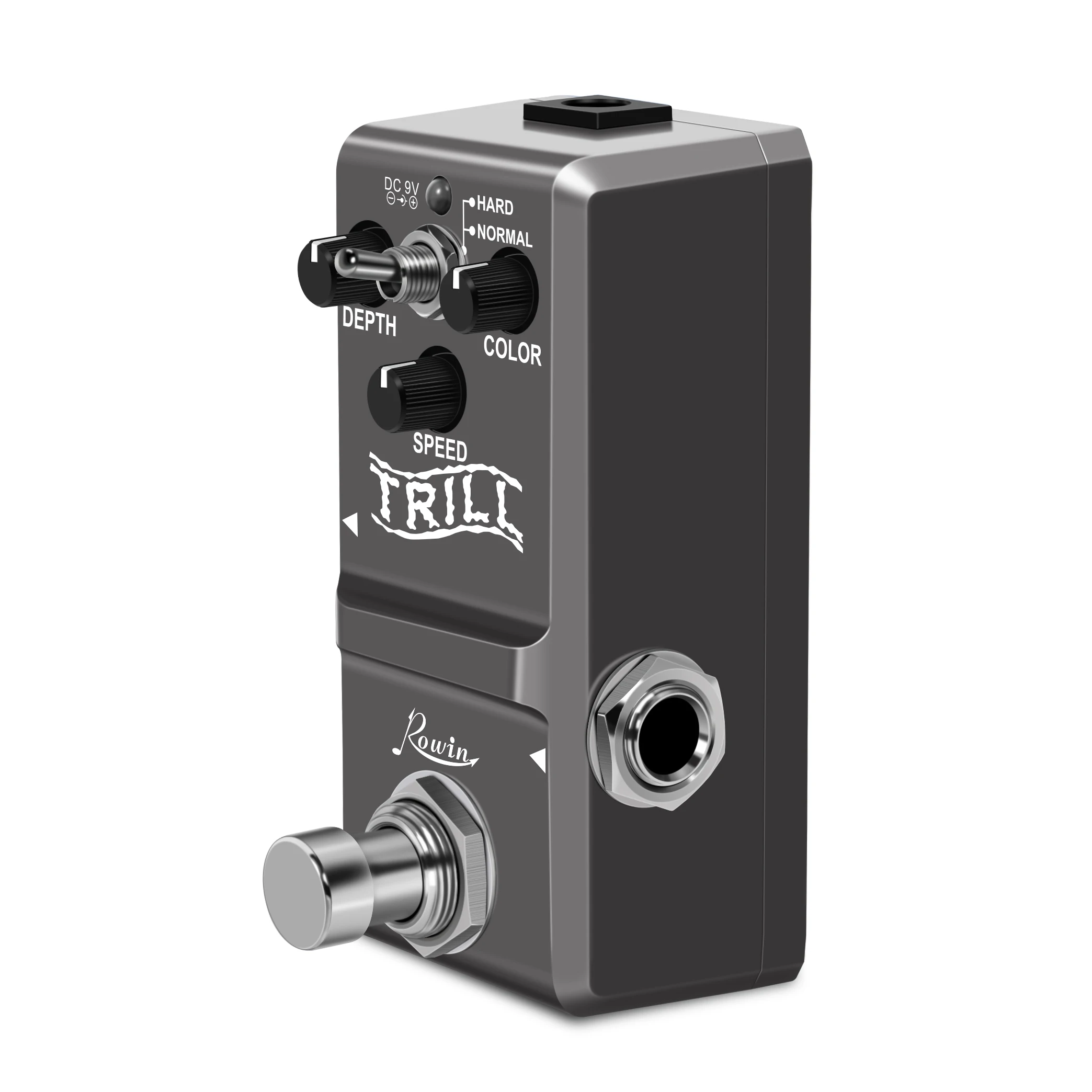 Rowin LN-327 Trill Mini Guitar Tremolo Pedal Analog Photocoupler Effect Pedals for Electric Guitar Nano Size Full Metal Case