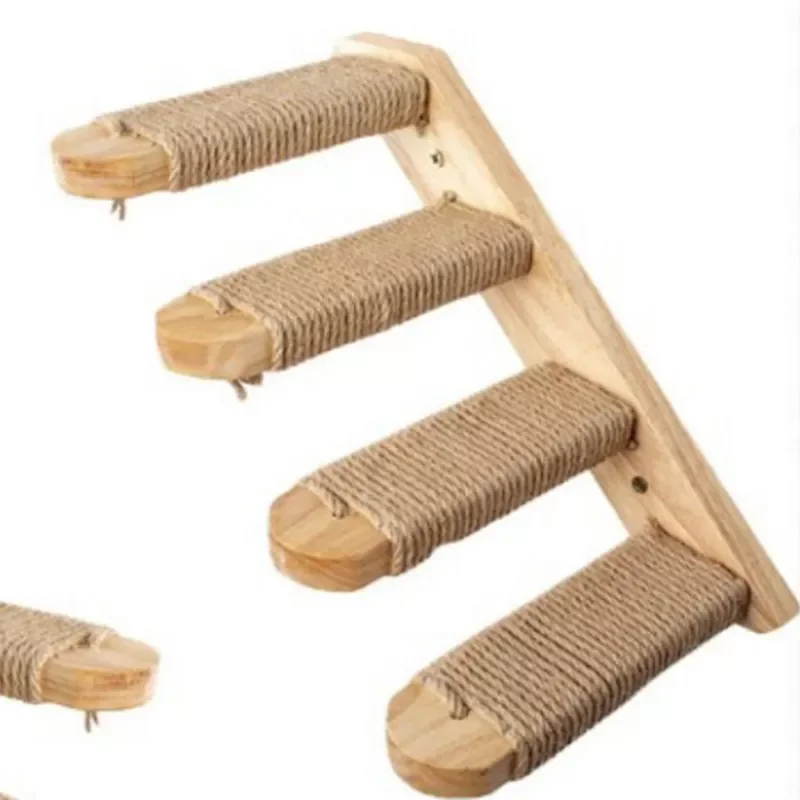 

2022 Cat Climbing Frame Wooden Solid Wood Cat Toy Wall Ladder Cat Nest Cat Exercise Springboard Stair Pet Products Wholesale