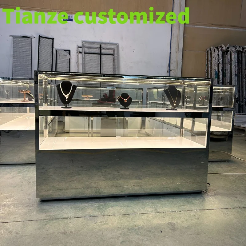 Под заказ-новый пользовательский современный ювелирный киоск из нержавеющей