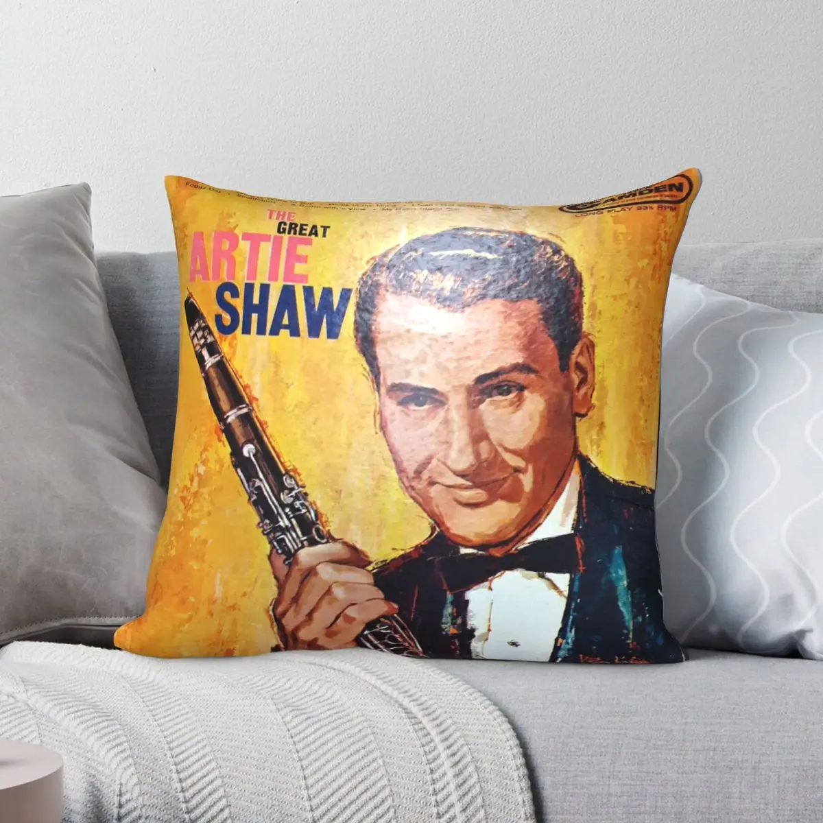 

Чехол для подушки Artie шоу из полиэстера и льна, бархатная креативная Декоративная Подушка на молнии, чехол для автомобильной подушки, Чехол ...